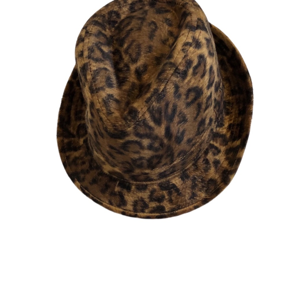 Leopard Print Fedora Hat - Picture 3 of 6